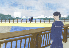 水辺の風景―桜橋